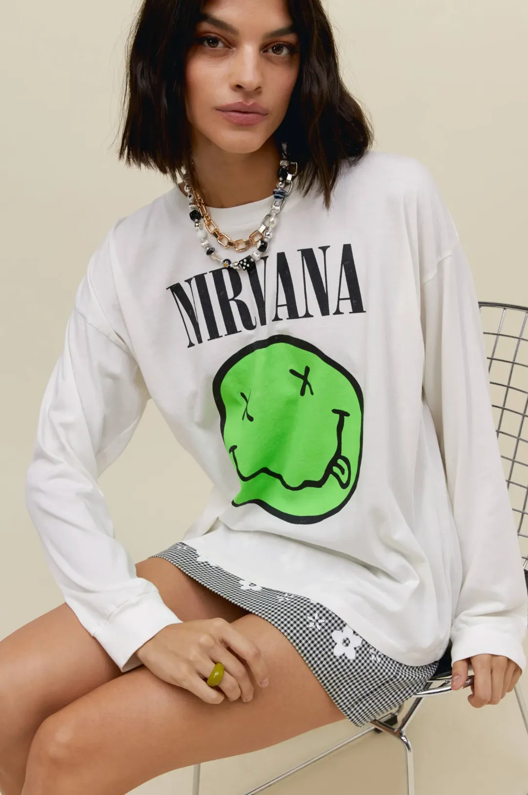 The Nirvana Smiley Long Sleeve by Daydreamer