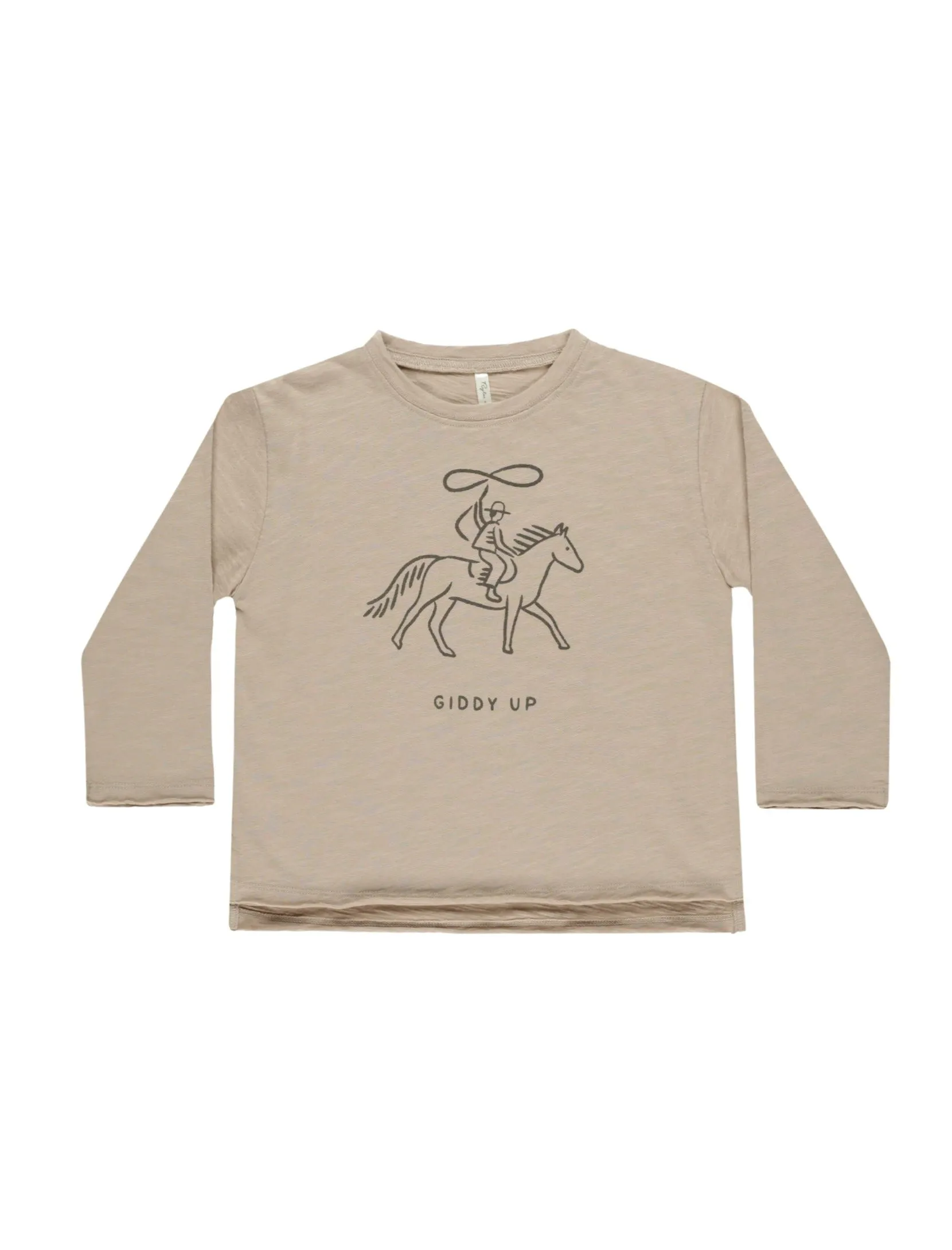 The Raw Edge Long Sleeve Tee by Rylee + Cru - Giddy Up - KIDS