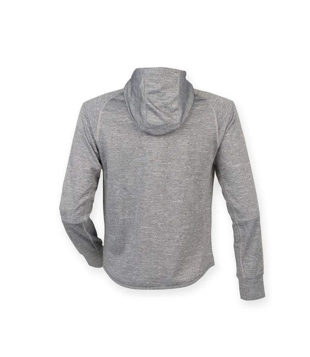 Tombo Teamsport Womens/Ladies Lightweight Running Hoodie With Reflective Tape (Gray Marl) - UTRW4790