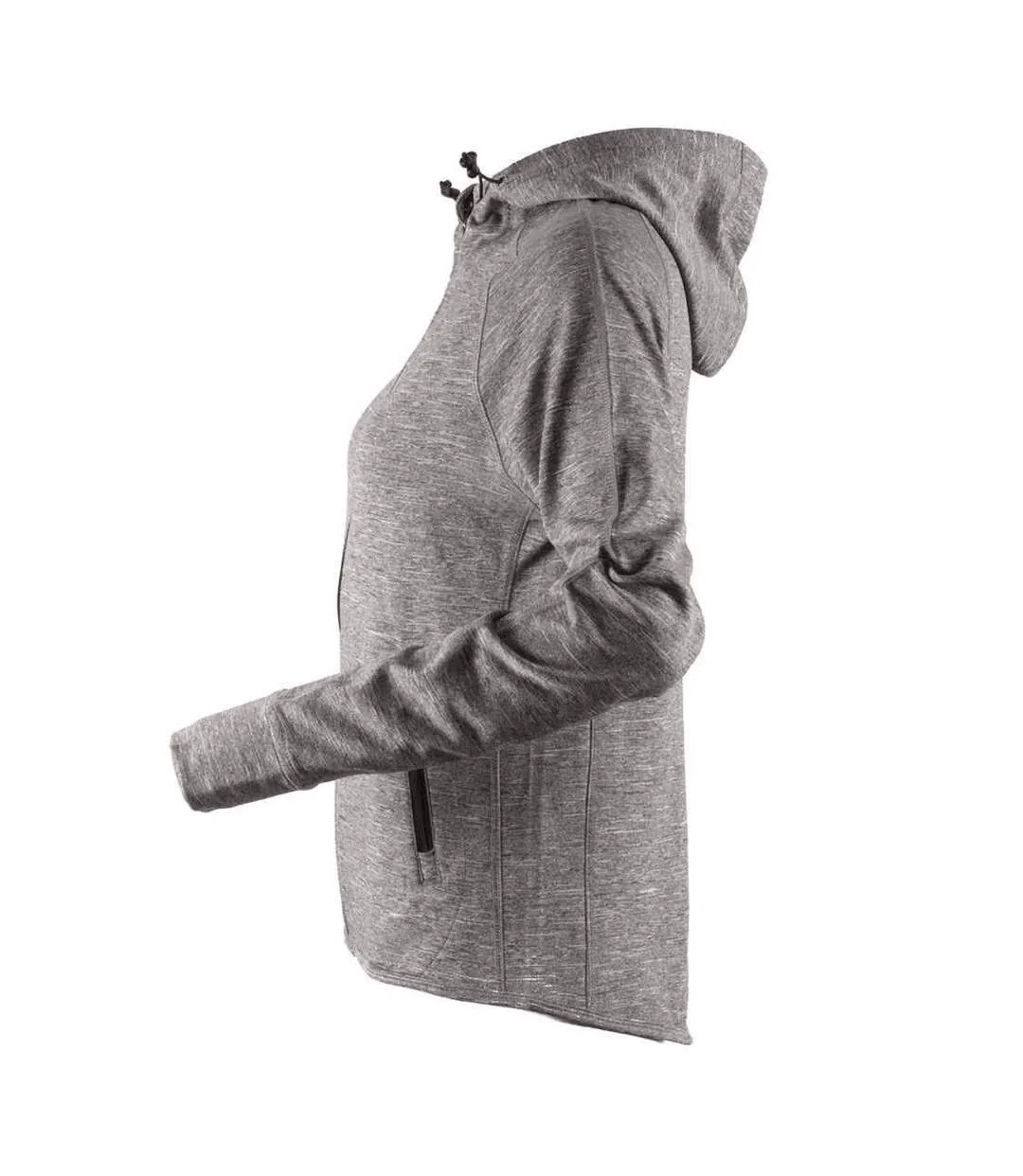 Tombo Teamsport Womens/Ladies Lightweight Running Hoodie With Reflective Tape (Gray Marl) - UTRW4790