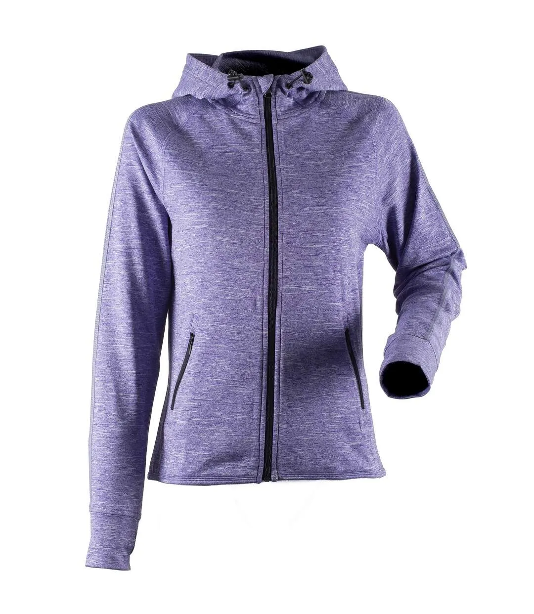 Tombo Teamsport Womens/Ladies Lightweight Running Hoodie With Reflective Tape (Purple Marl) - UTRW4790