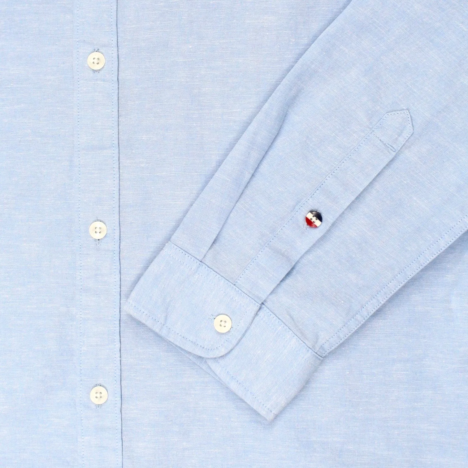 Tommy Jeans Shoreside Blue Linen Shirt