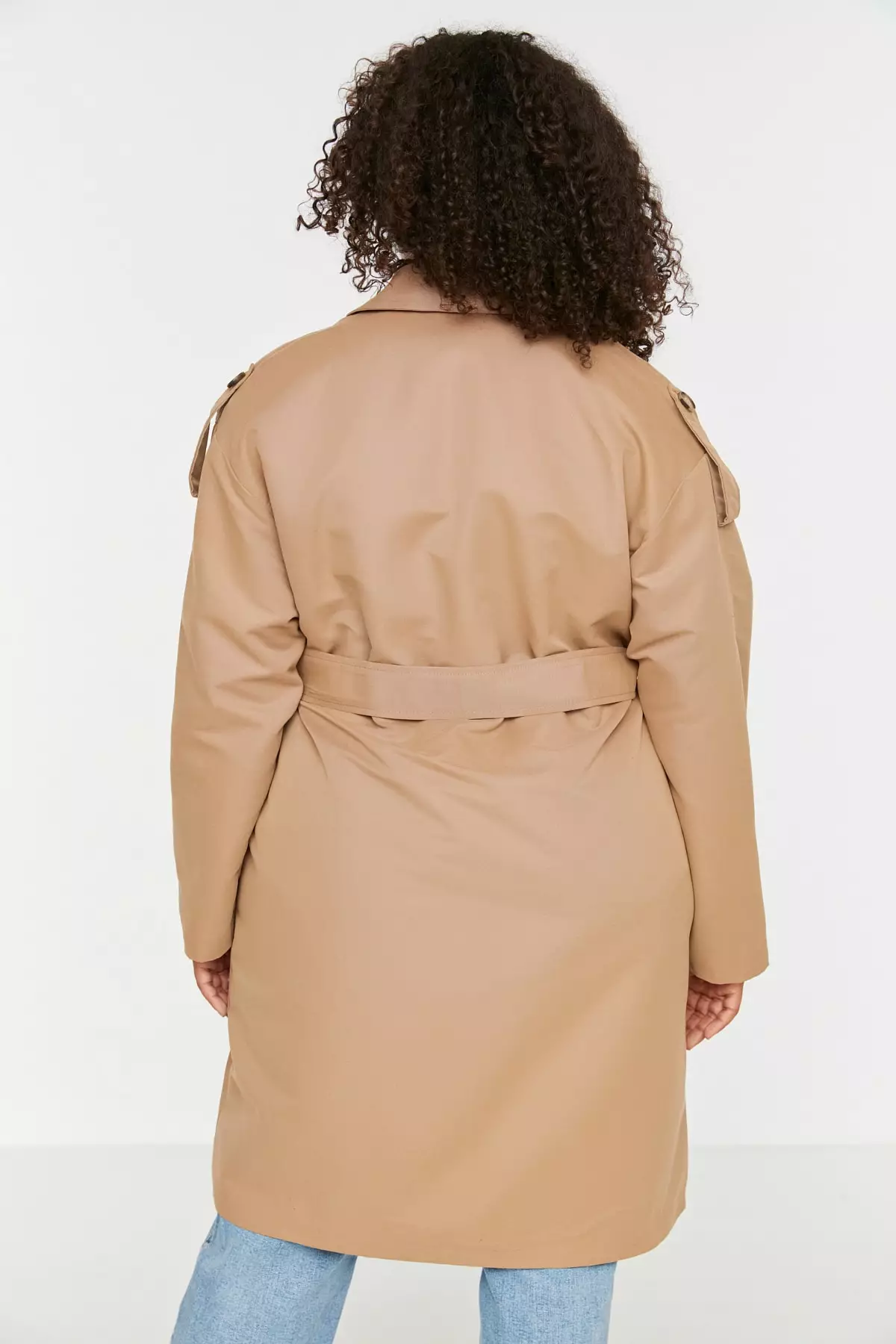 Trendyol Plus Size Trench Coat