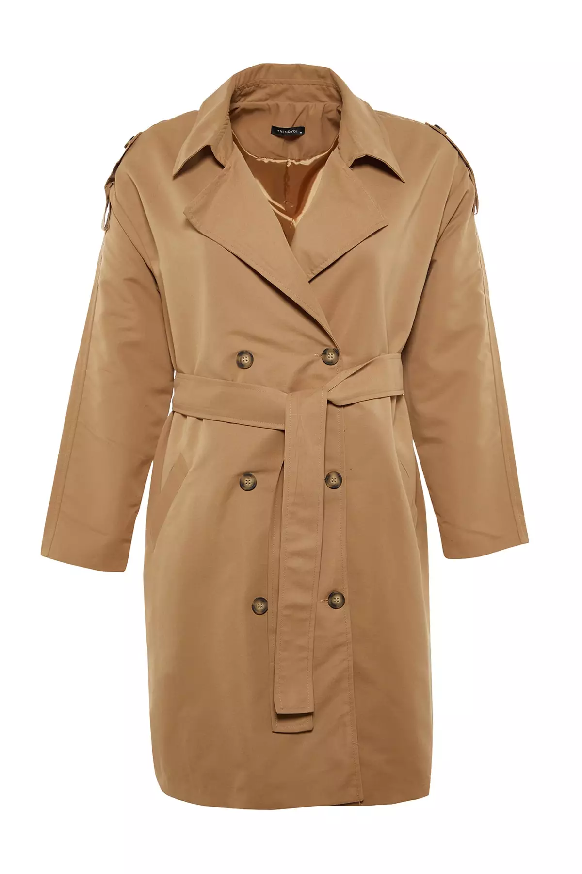 Trendyol Plus Size Trench Coat