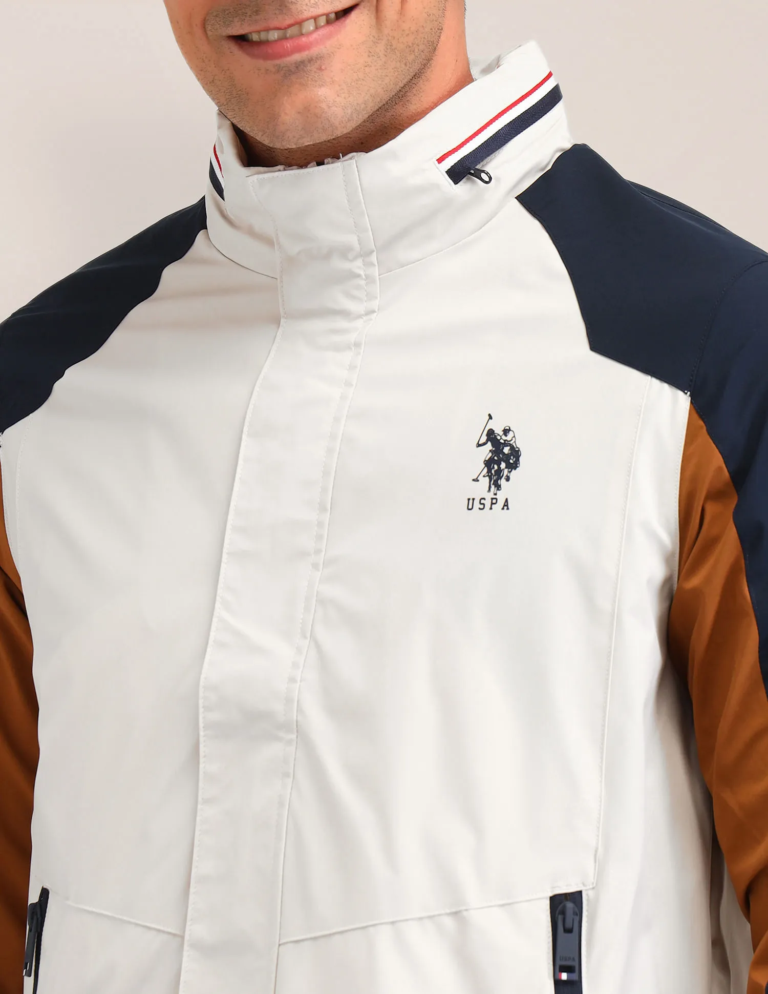 U.S. Polo Assn. Colour blocked Regular fit Jacket