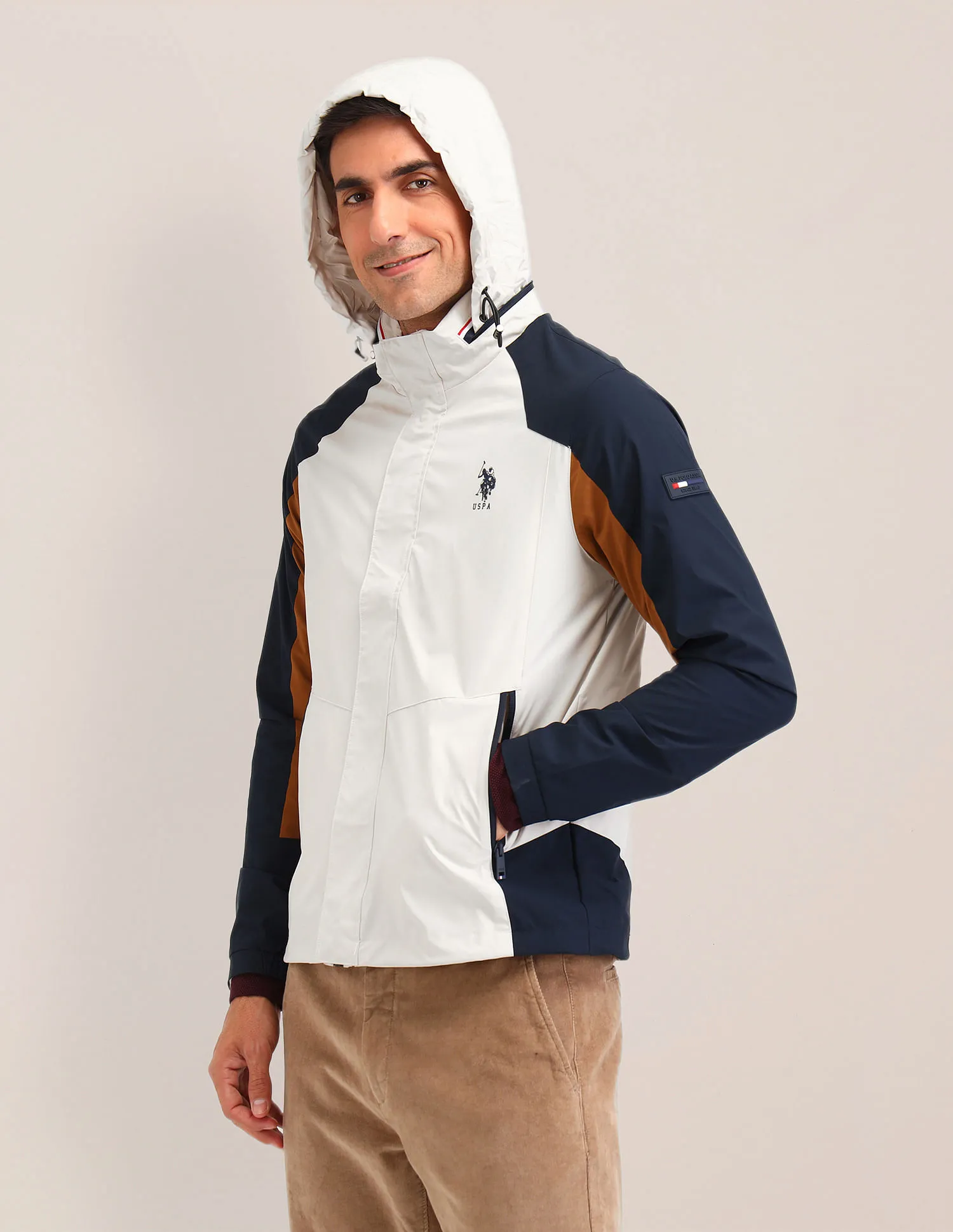 U.S. Polo Assn. Colour blocked Regular fit Jacket