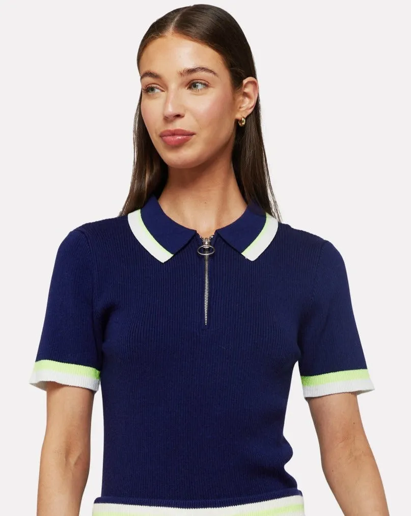 VERITY RIB ZIP POLO