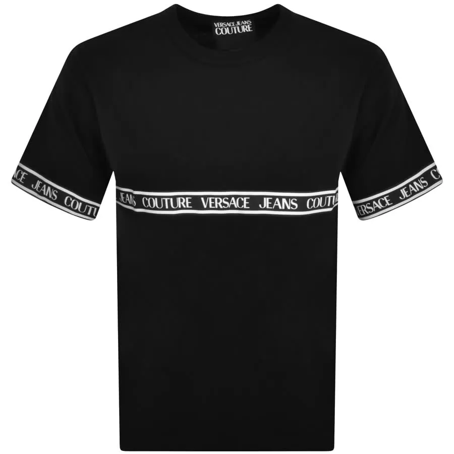 Versace Jeans Couture Tape T Shirt Black