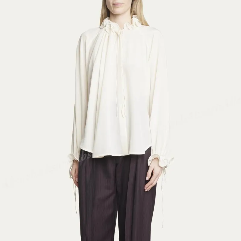 Victoria Beckham  |Casual Style Silk Long Sleeves Plain Party Style