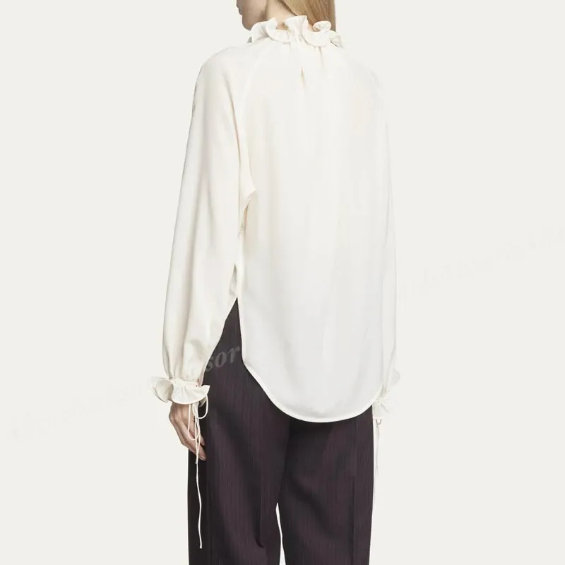 Victoria Beckham  |Casual Style Silk Long Sleeves Plain Party Style