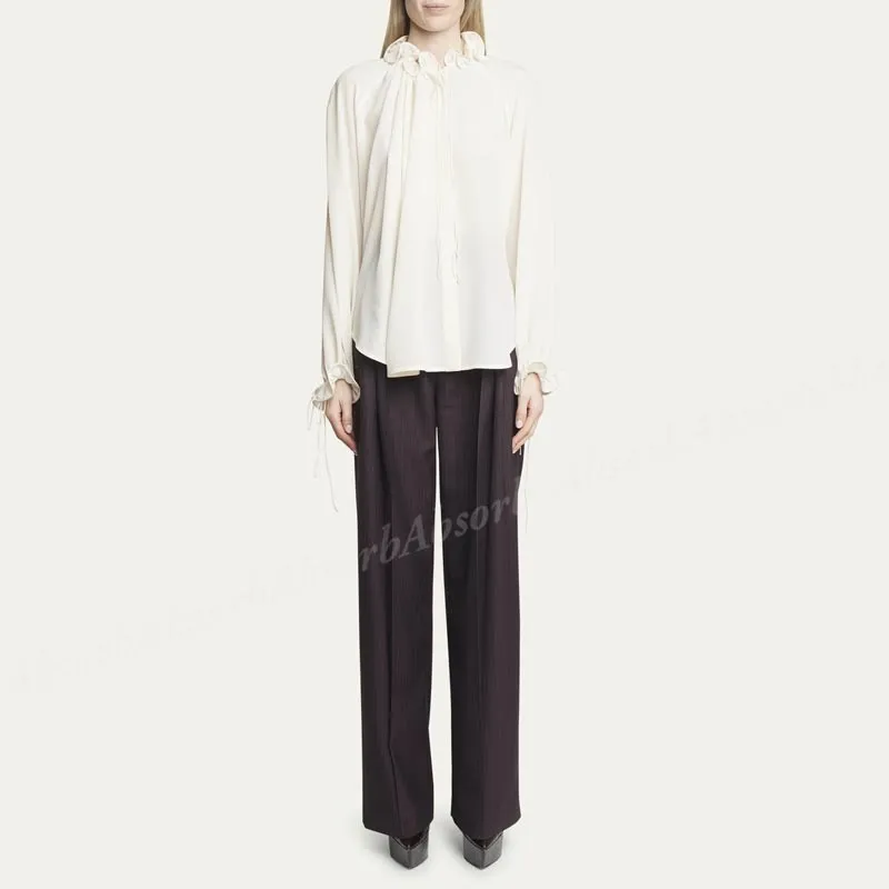 Victoria Beckham  |Casual Style Silk Long Sleeves Plain Party Style