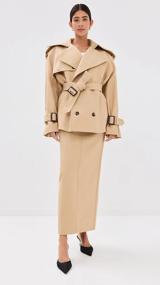 WARDROBE.NYC   Crop Trench Coat 