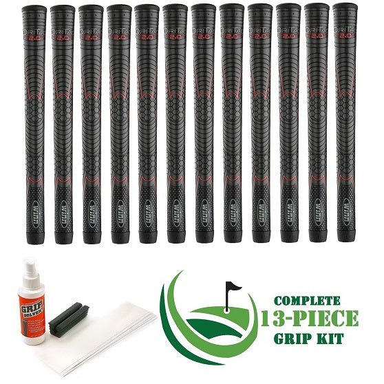 Winn Dri-Tac 2.0 - 13 piece Golf Grip Kit (with tape, solvent, vise clamp)