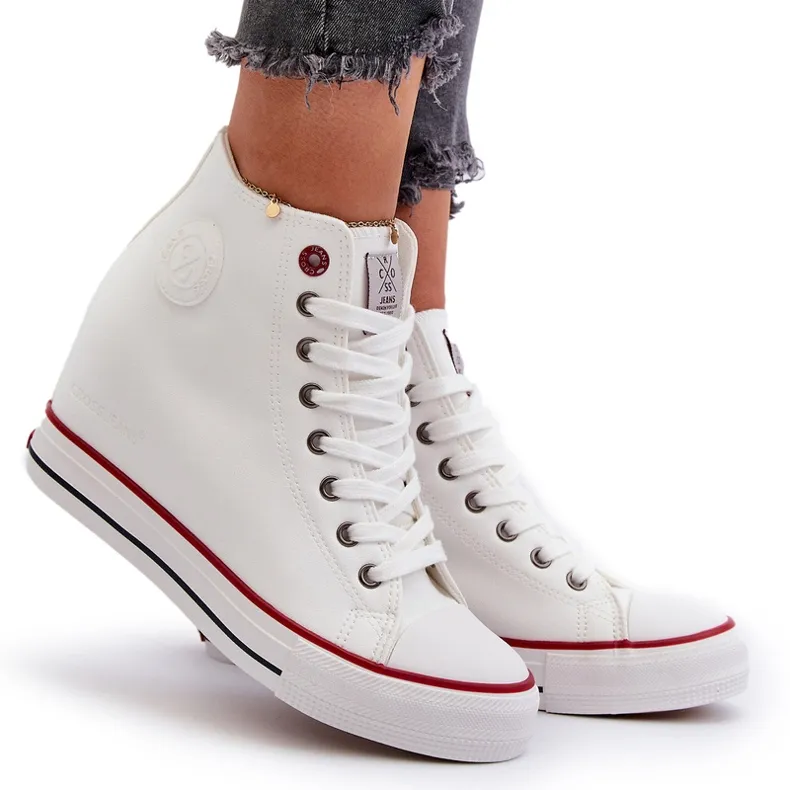 Women's Wedge Sneakers Cross Jeans NN2R4004 White