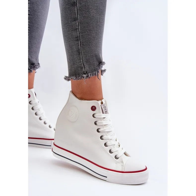 Women's Wedge Sneakers Cross Jeans NN2R4004 White