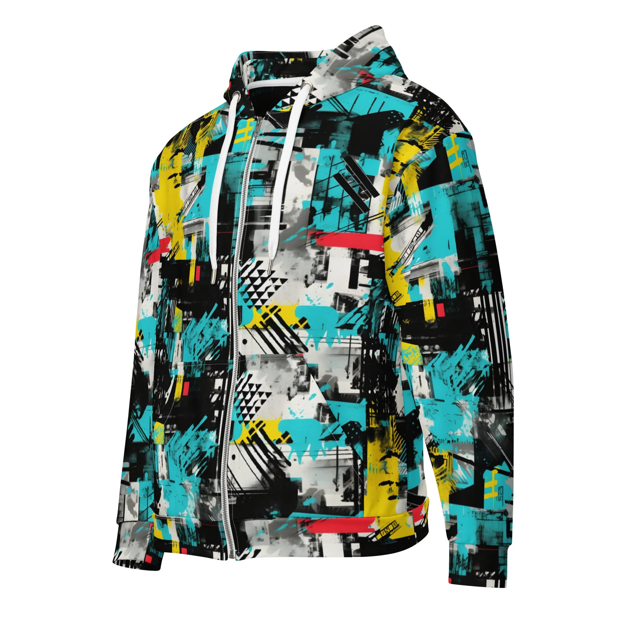 Womens Zip Hoodie - Tropical Thunder 001