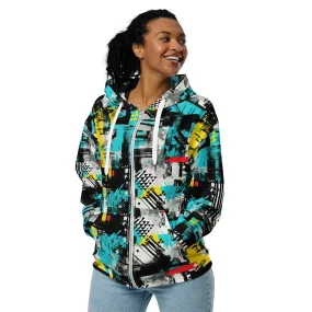 Womens Zip Hoodie - Tropical Thunder 001