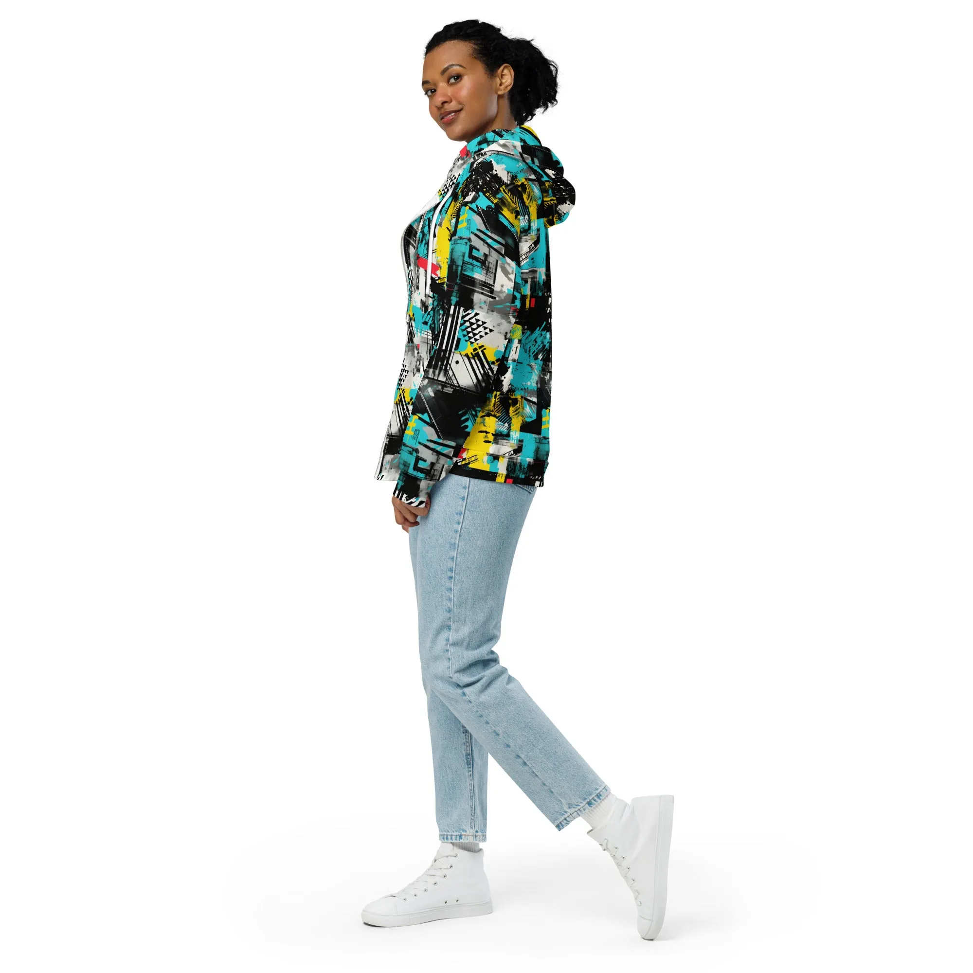 Womens Zip Hoodie - Tropical Thunder 001