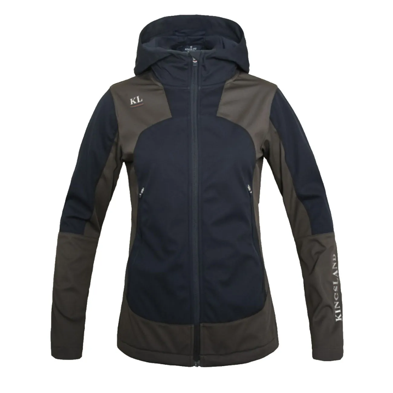 WOMEN'S SOFTSHELL WITH FULL ZIP HOOD ELIZA GREY FORGED IRON