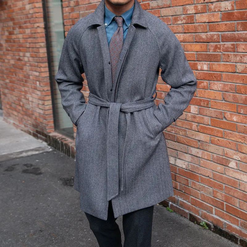 Wool Slim Fit Mid Length Coat