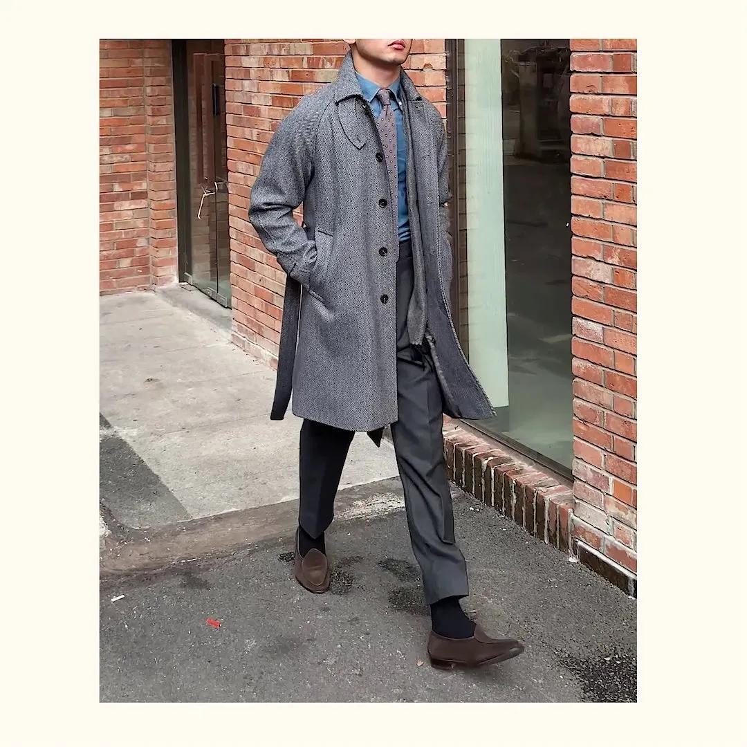 Wool Slim Fit Mid Length Coat