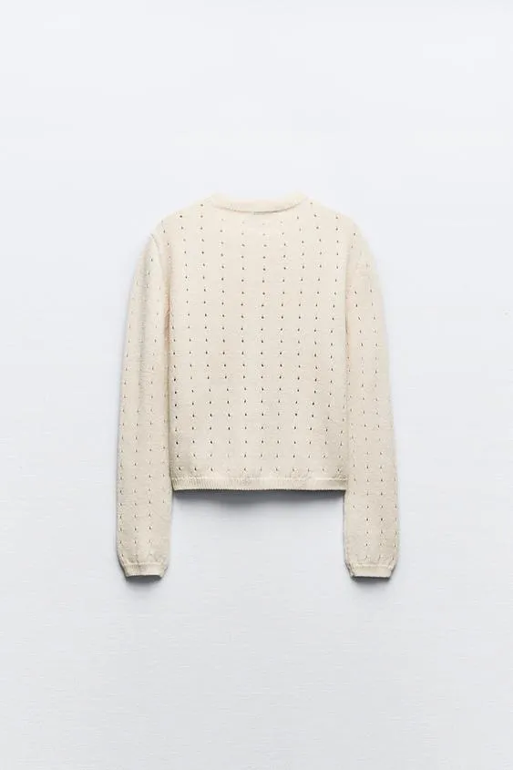 ZARA  |Casual Style Long Sleeves Cotton Party Style Elegant Style