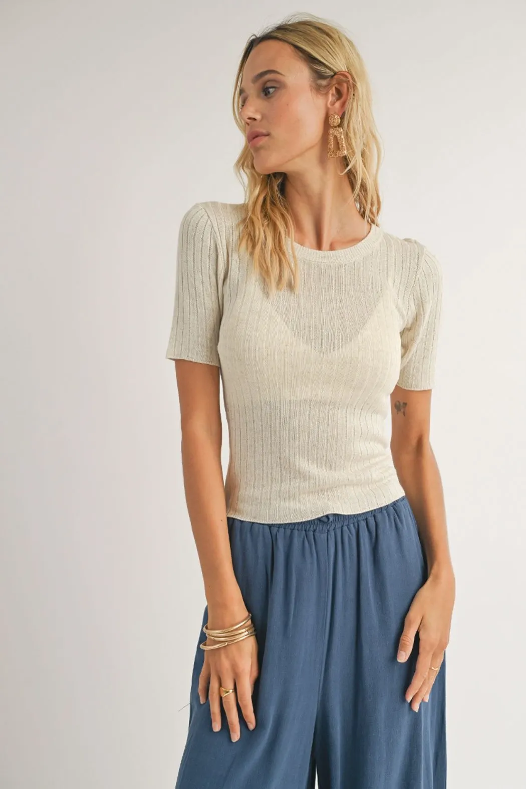 Zuri Ribbed Sweater Top