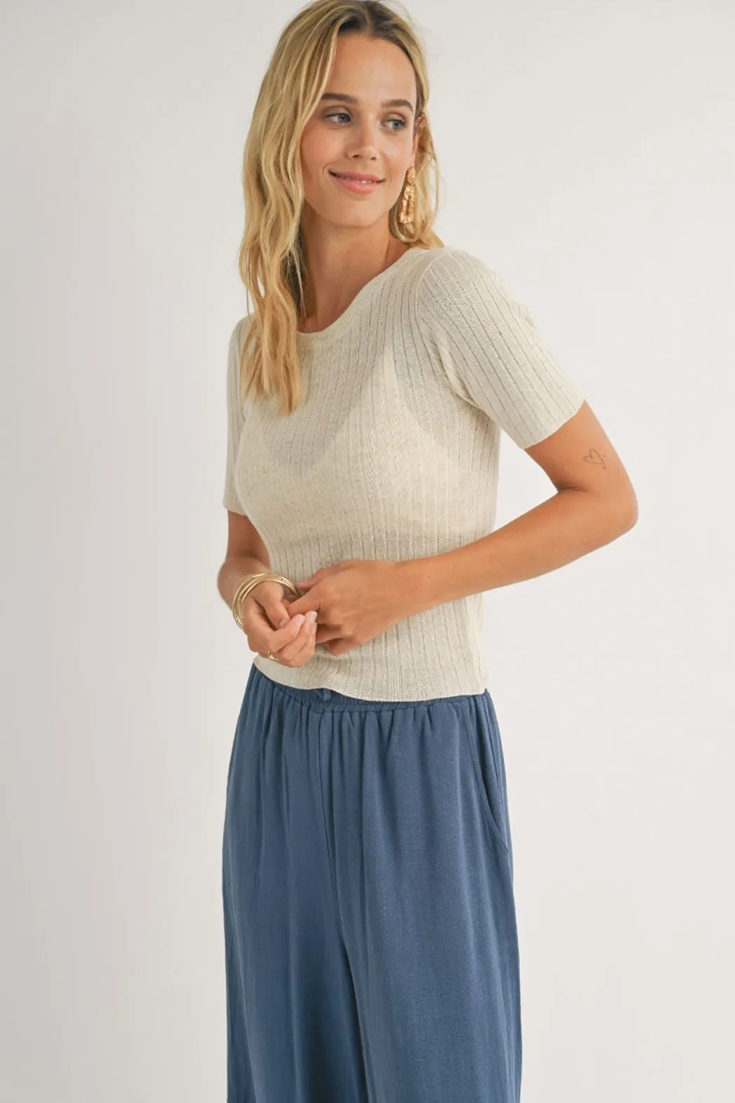 Zuri Ribbed Sweater Top