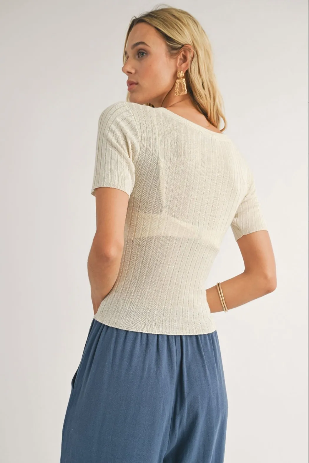 Zuri Ribbed Sweater Top