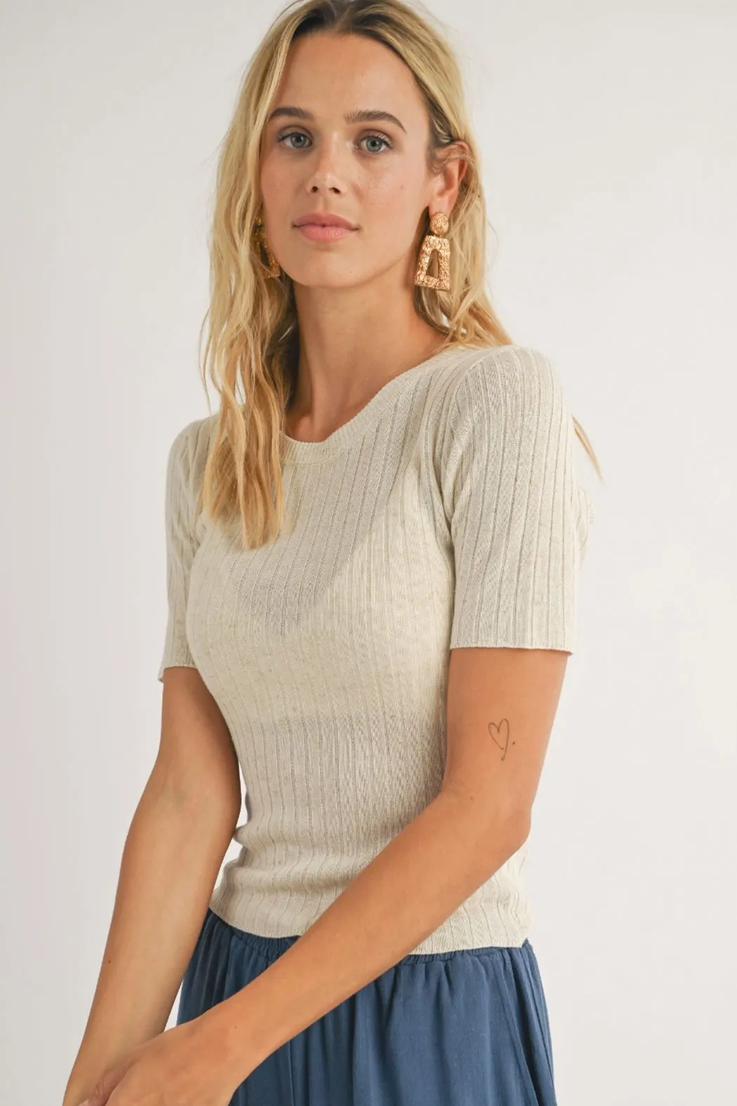 Zuri Ribbed Sweater Top